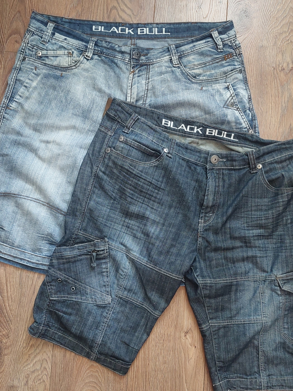 Men’s Denim Cargo Jean Shorts - Blue Wash